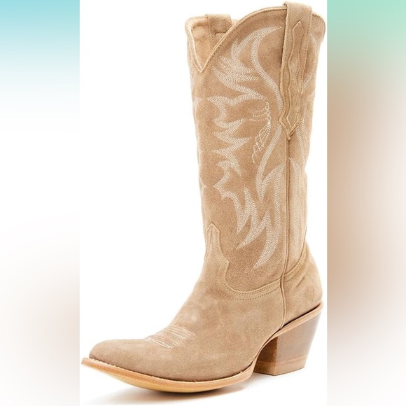 Cowboy Boots - Faux Suede - Picture 1 of 6